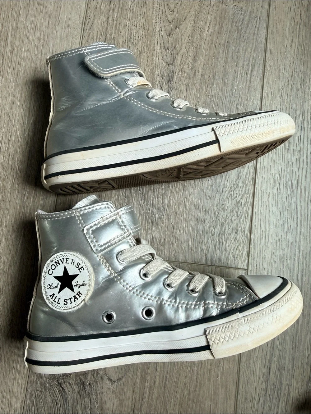 KIDS' CONVERSE CHUCK TAYLOR ALL STAR METALLIC HIGH-TOP